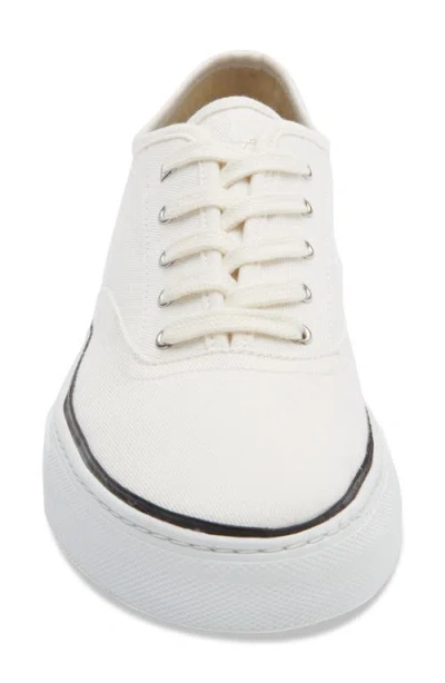 Jacquemus Round Toe Canvas Sneakers With Embroidered Logos In White