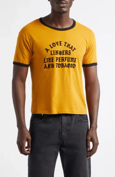 Second / Layer Second Layer A Love That Lingers Cotton Ringer T-shirt In Yellow