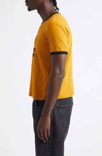 Second / Layer Second Layer A Love That Lingers Cotton Ringer T-shirt In Yellow