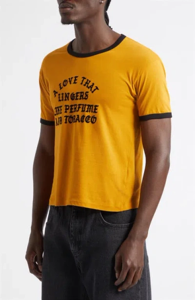 Second / Layer Second Layer A Love That Lingers Cotton Ringer T-shirt In Yellow