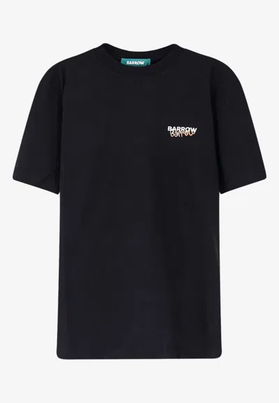 Barrow Iconic Bear Print T-shirt In Black