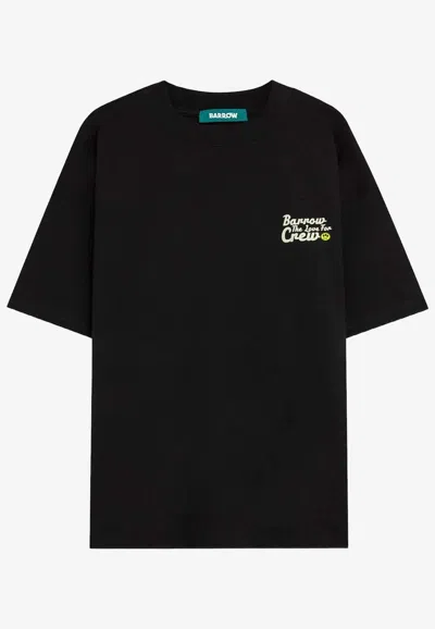 Barrow Printed Oversized T-shirt In Black