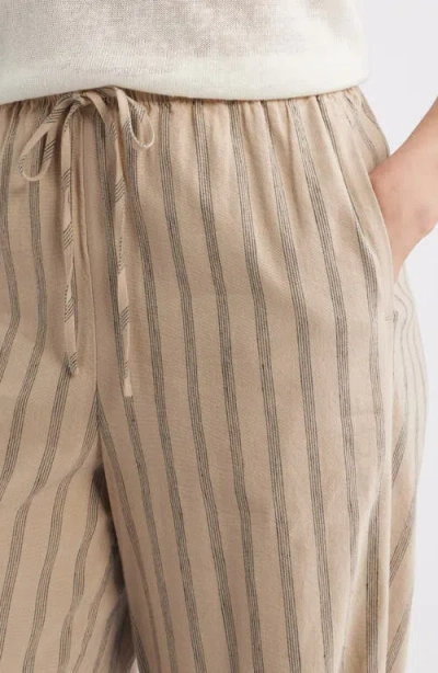 Nordstrom Linen Blend Drawstring Pants In Neutral