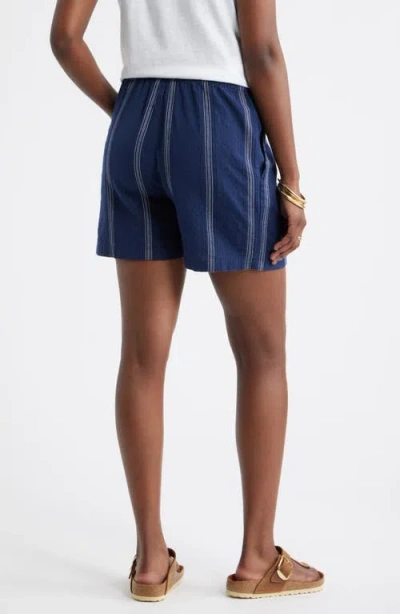 Caslonr Caslon(r) Cotton Blend Dobby Pull-on Shorts In Blue