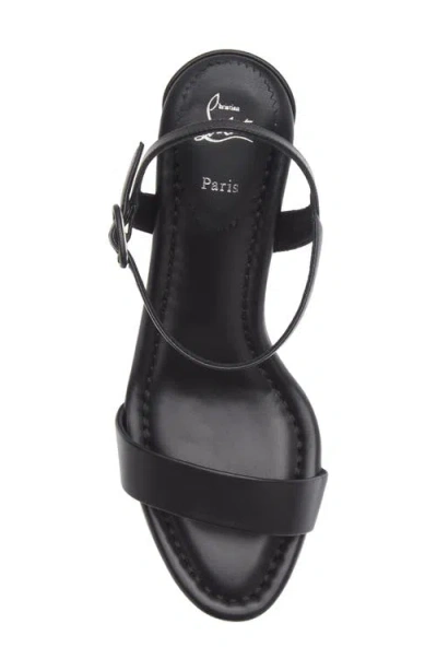 Christian Louboutin Miss Jane Nappa Leather Heeled Sandals 85 In Black