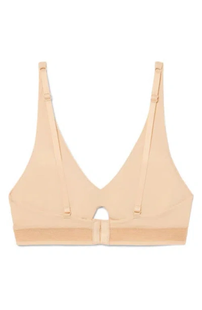 Lacoste Cutout Wireless Microfiber Bra In Brown
