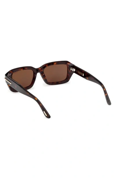 Tom Ford 53mm Rectangular Sunglasses In Brown