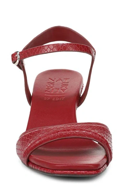 Naturalizer Grace Ankle Strap Sandal In Red