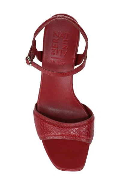 Naturalizer Grace Ankle Strap Sandal In Red