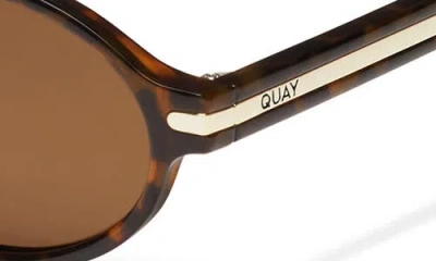 Quay Nevermind 54mm Round Sunglasses In Brown