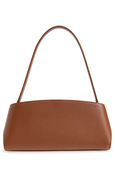 Ferragamo Hug East-west Small Leather Shoulder Bag In Brown