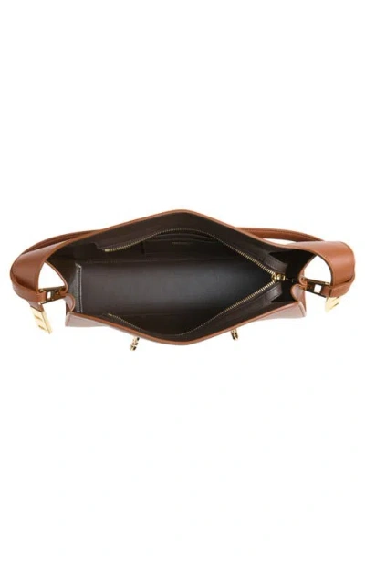 Ferragamo Hug East-west Small Leather Shoulder Bag In Brown