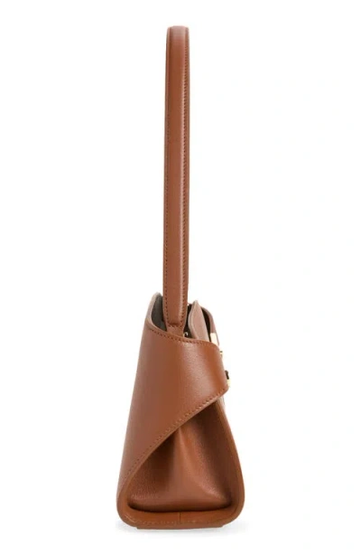 Ferragamo Hug East-west Small Leather Shoulder Bag In Brown