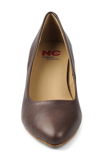National Comfort Wedge Pump In Brown