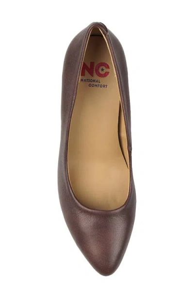 National Comfort Wedge Pump In Brown