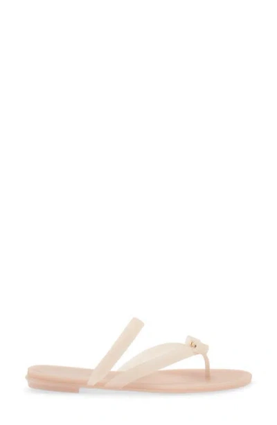 Ferragamo Jealsa Rubber Flat Thong Sandals In Pink