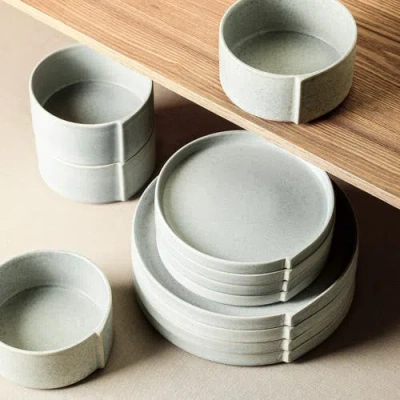 Stone Lain Bao Stoneware 24-piece Dinnerware Set In Gray