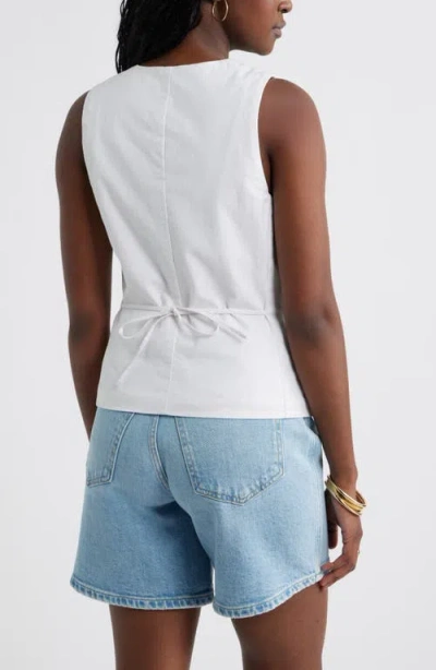 Caslonr Caslon(r) Front Button Vest In White