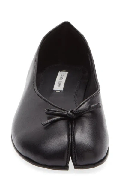 Sandy Liang Split Toe Ballet Flat In Black