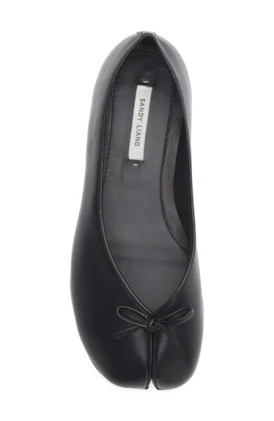 Sandy Liang Split Toe Ballet Flat In Black