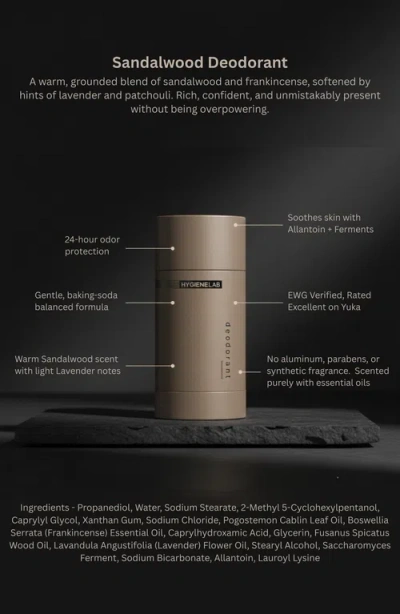 Hygienelab Sandalwood Aluminum-free Deodorant In Transparent