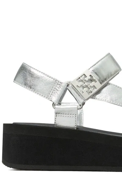 Tory Burch Mellow Platform Sandal In Silver