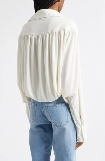 Coperni Oversize Draped Bodysuit In White
