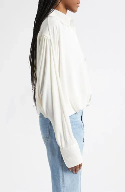 Coperni Oversize Draped Bodysuit In White
