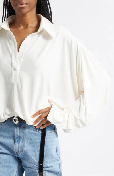 Coperni Oversize Draped Bodysuit In White