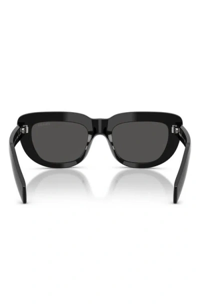 Prada 54mm Rectangular Sunglasses In Black