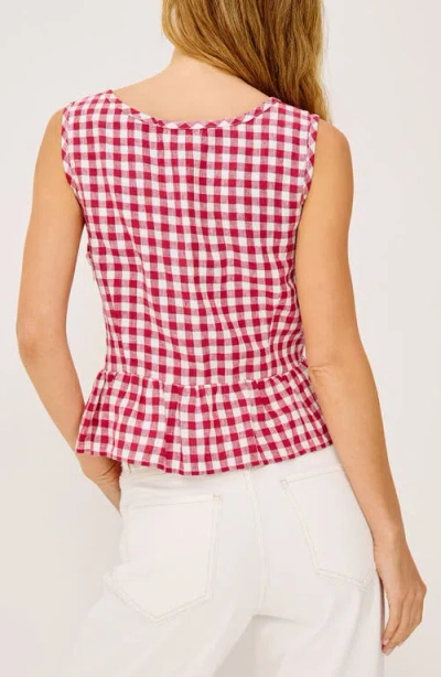 Rails Jonah Check Tank In Red