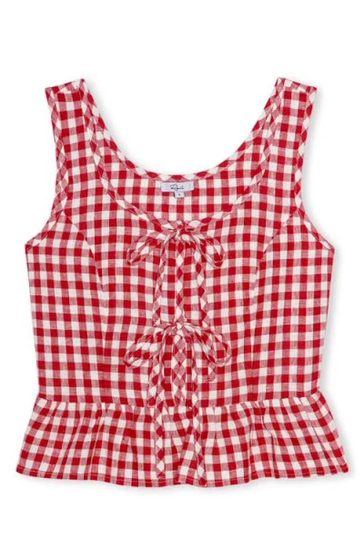 Rails Jonah Check Tank In Red