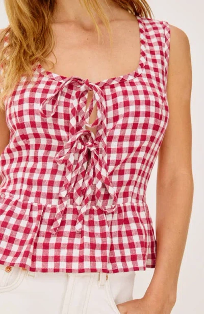 Rails Jonah Check Tank In Red