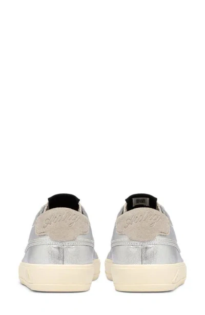 Autry Windscape Low Silver Canvas Suede Cow Leather Rubber Sneakers In Gray