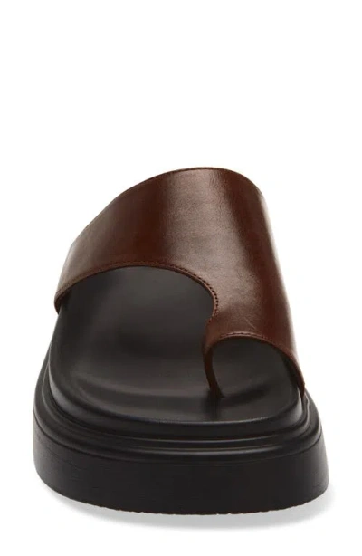 Tony Bianco Jazzy Toe Loop Sandals Choc Vintage In Brown