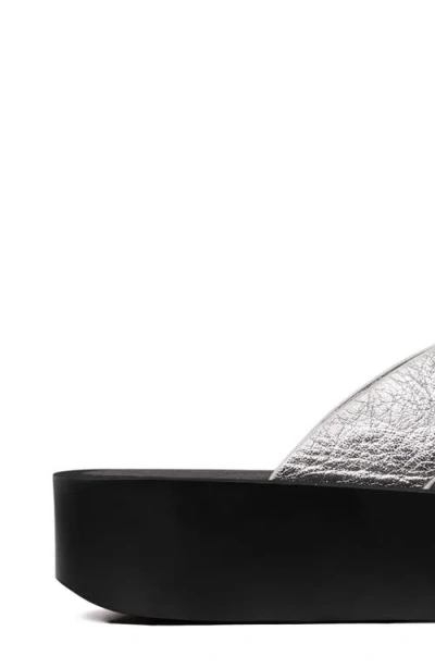Tory Burch Platform Flip Flop In Silver