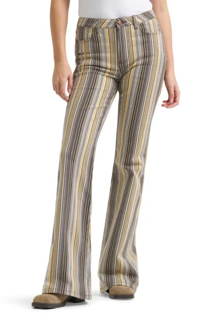 Wrangler Western Stripe Flare Jeans In Gray