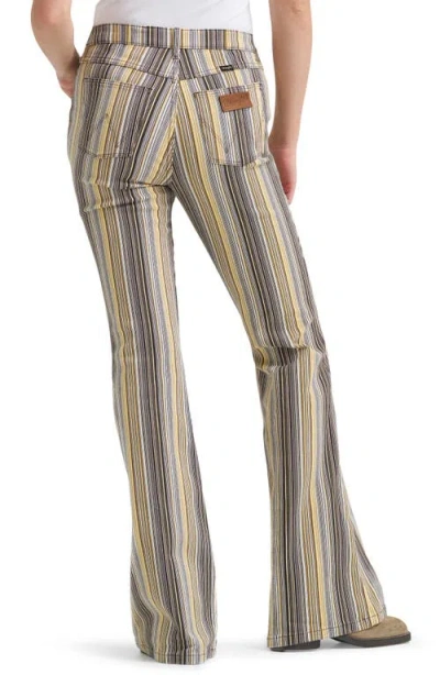 Wrangler Western Stripe Flare Jeans In Gray