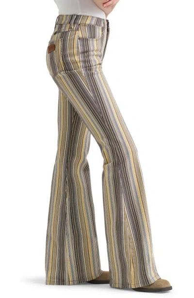Wrangler Western Stripe Flare Jeans In Gray