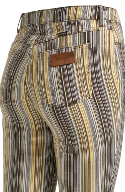 Wrangler Western Stripe Flare Jeans In Gray