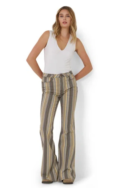 Wrangler Western Stripe Flare Jeans In Gray