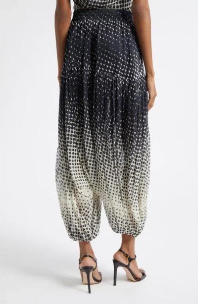 Christopher John Rogers Halftone Wiggle Dot Harem Pants In Multi