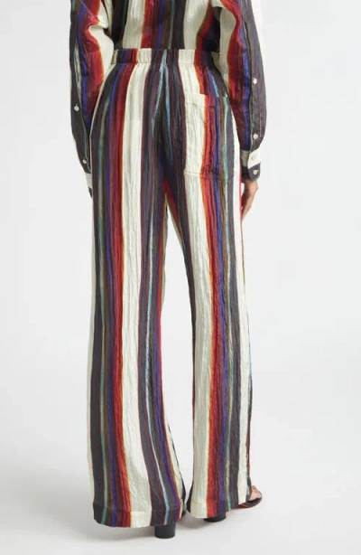 Christopher John Rogers Morris Stripe Crinkled Pants In Multi