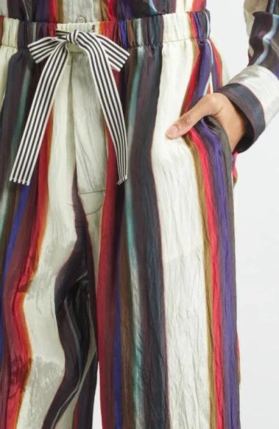 Christopher John Rogers Morris Stripe Crinkled Pants In Multi