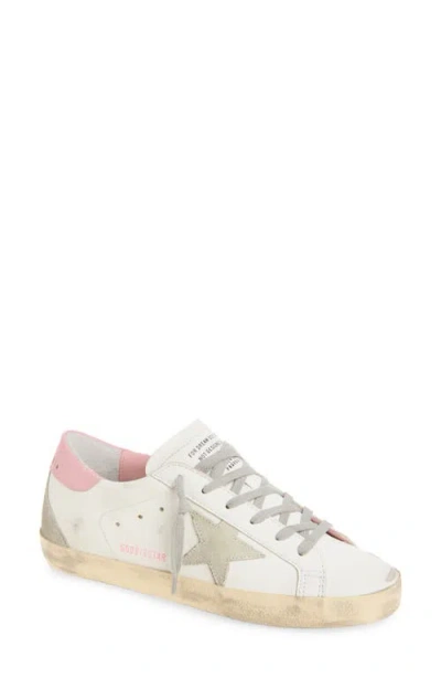 Golden Goose Superstar Leather Upper And Heel Suede Star And Spur Cream Sole Sneakers In Multi