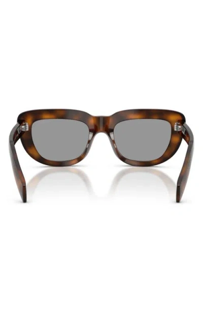 Prada 54mm Rectangular Sunglasses In Brown