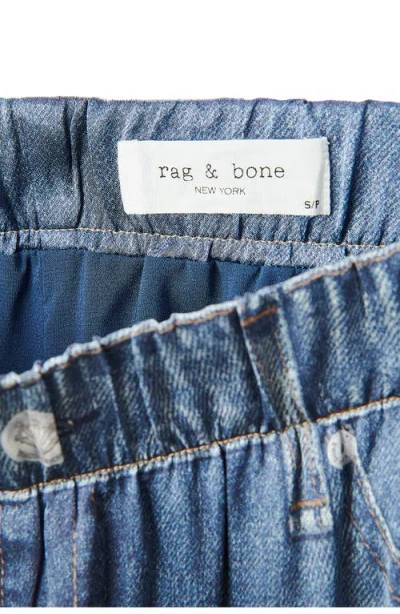Rag & Bone Rb Miramar Satin Pull-on Bubble Pants In Blue