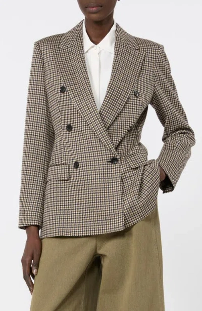 Max Mara Double Breasted Jacquard Knit Jacket In Multi