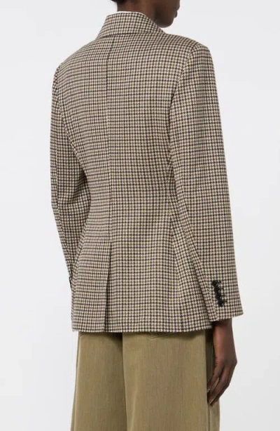 Max Mara Double Breasted Jacquard Knit Jacket In Multi