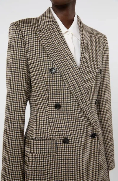 Max Mara Double Breasted Jacquard Knit Jacket In Multi